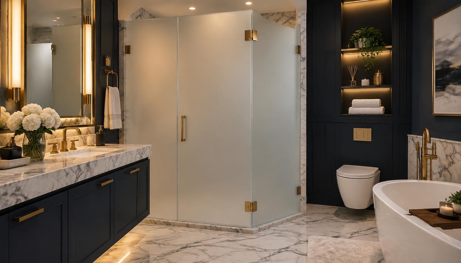 Smart glass in Bathrooms